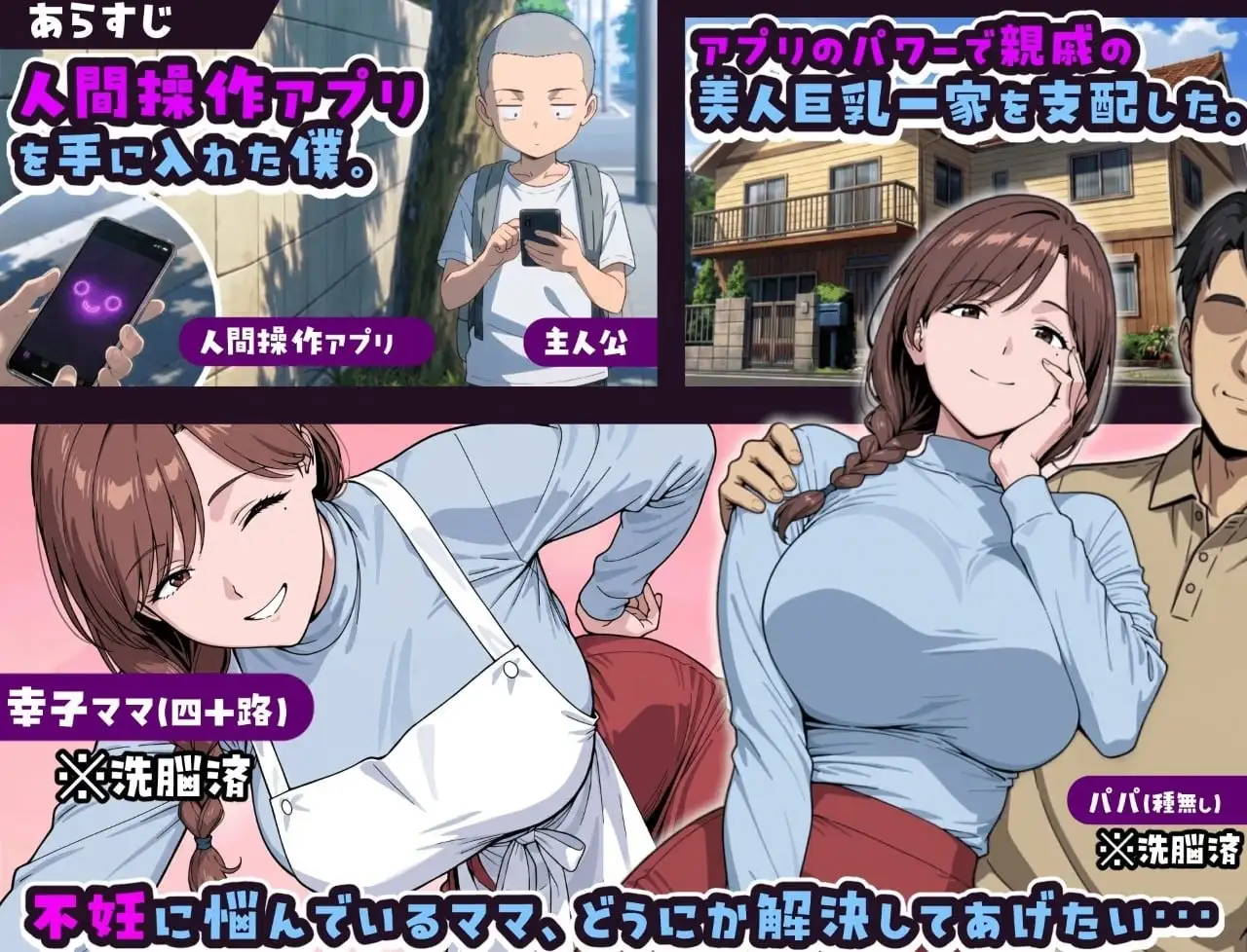 【SLG/AI汉化】用人类操作App与巨乳妈妈造孩子的故事1.0.1(20260718)【PC+安卓/1.67G】illusion中国i社Steam游戏下载